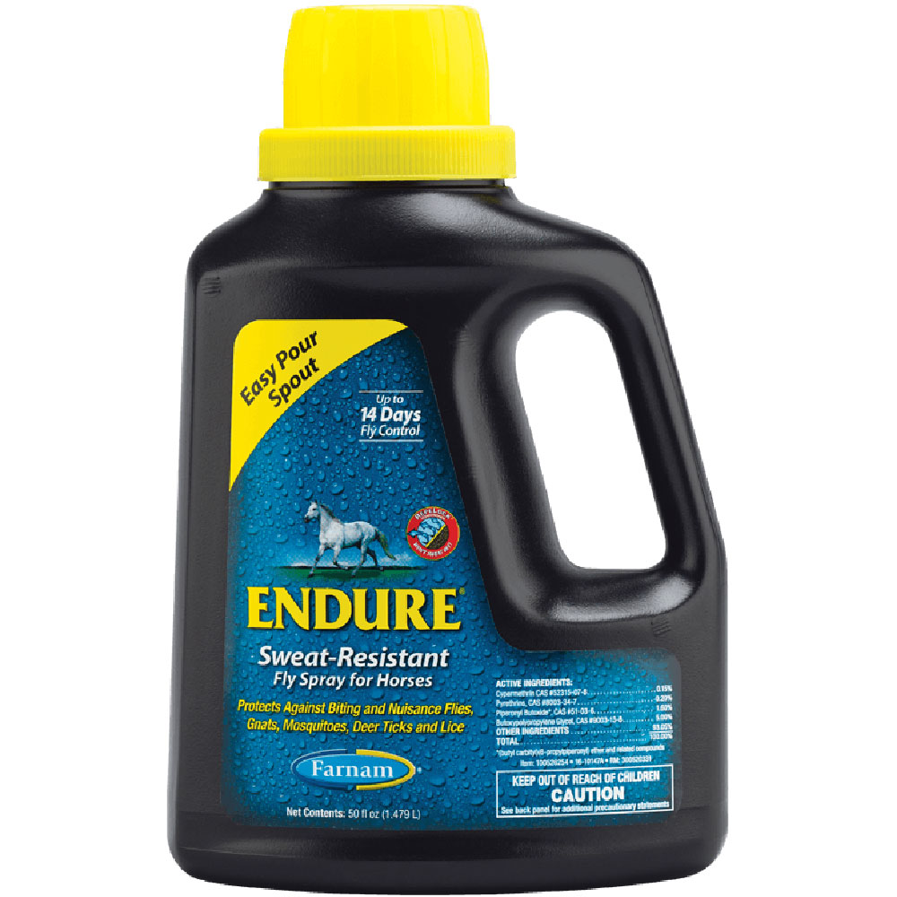FARMAN-ENDURE-SWEAT-RESISTANT-FLY-SPRAY-HORSES-EASY-POUR-SPOUT-REFILL-50OZ