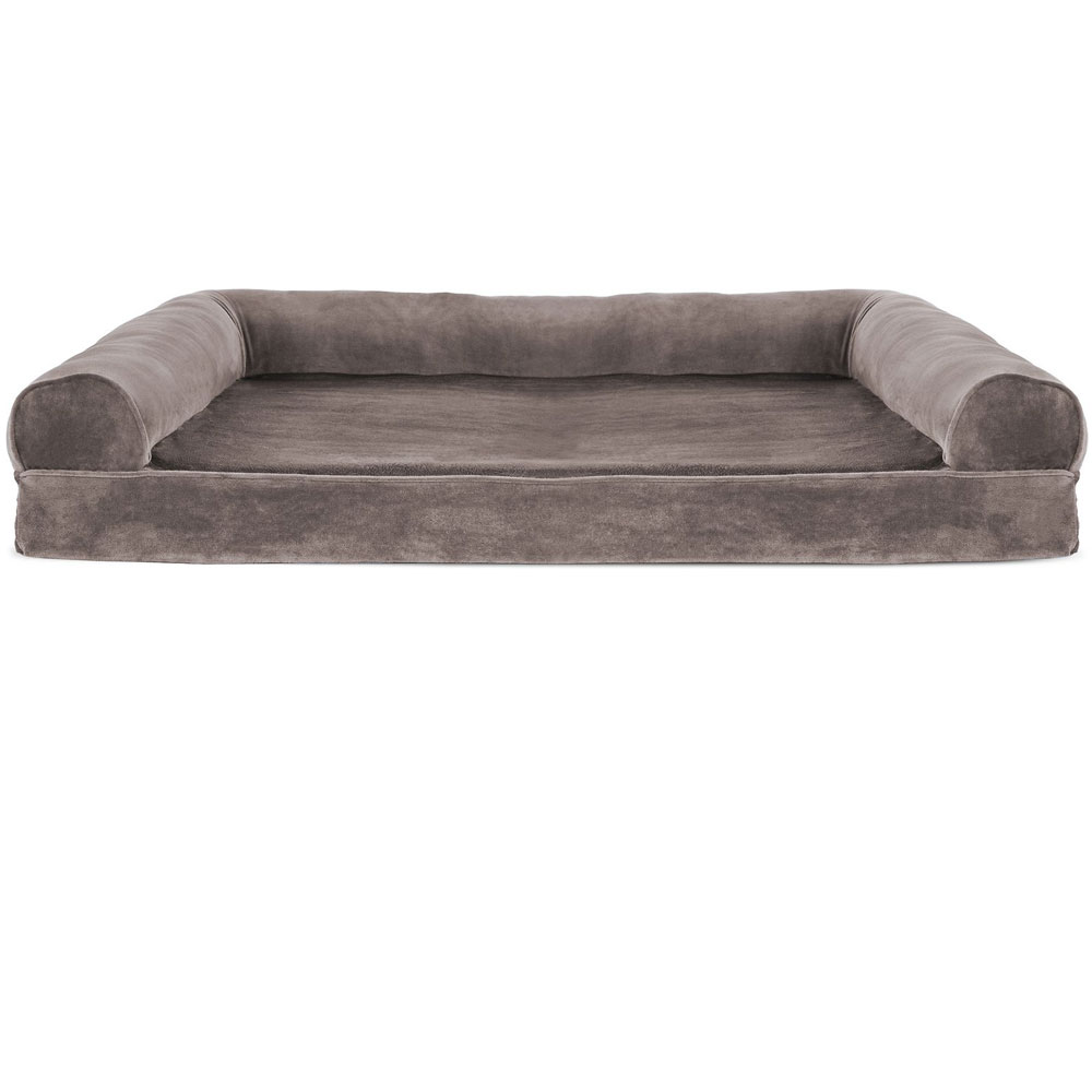 FurHaven Faux Fur & Velvet Orthopedic Sofa Pet Bed