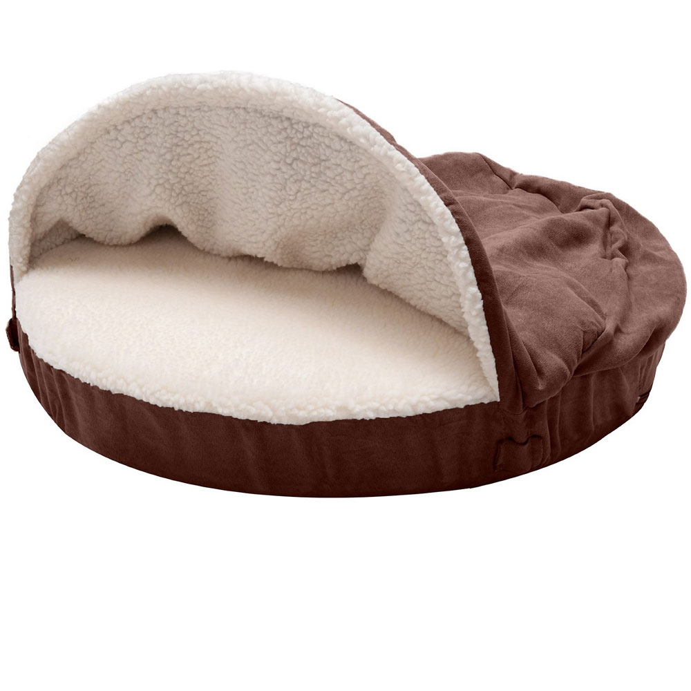 FurHaven Faux Sheepskin Snuggery Memory Top Foam Pet Bed