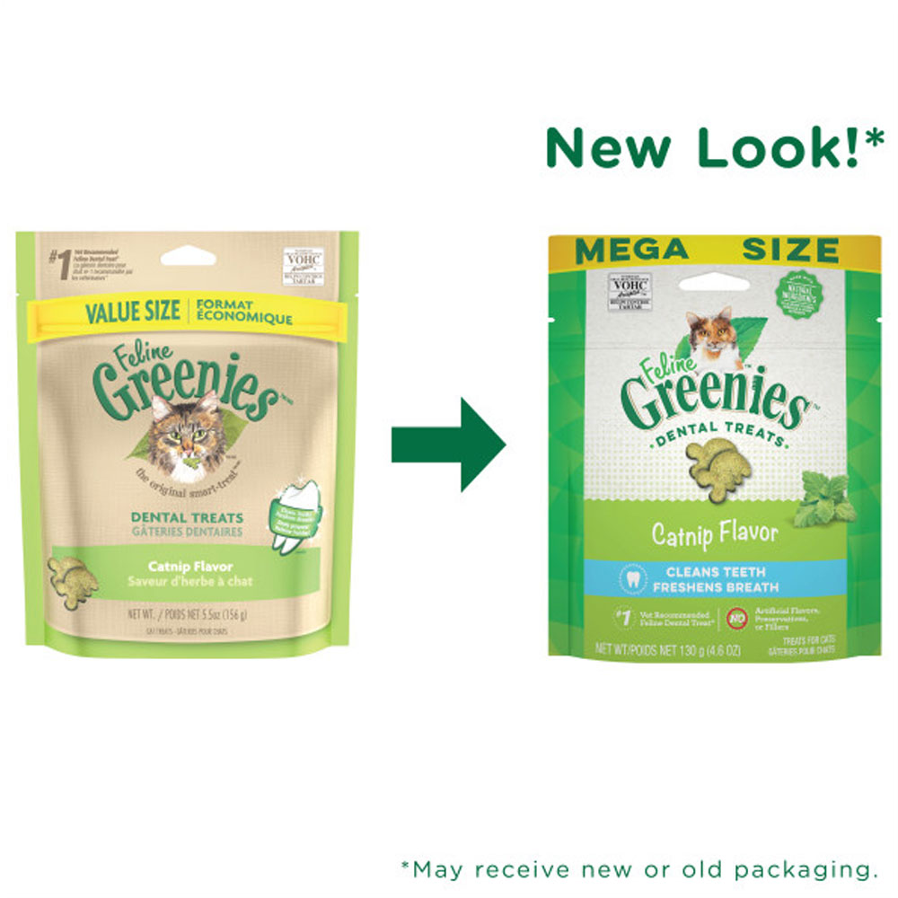 Dental Treats for Cats by Greenies Catnip Flavor 5.5 oz EntirelyPets