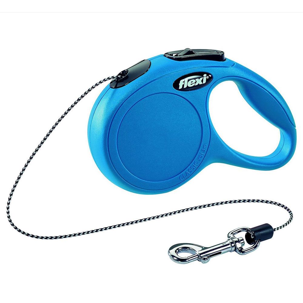 Flexi Classic Nylon Cord Retractable Dog Leash Blue Small On Sale