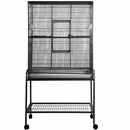 Flight Cage & Stand - Black (32"x21"x63")