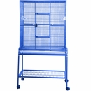 Flight Cage & Stand - Blue (32"x21"x63")