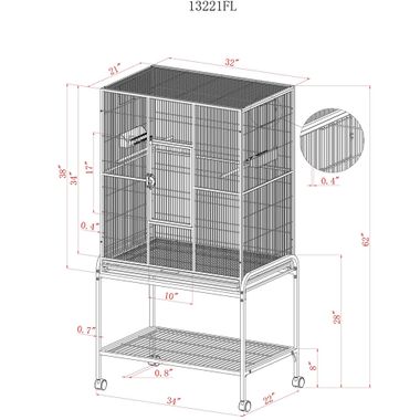 FLIGHT-CAGE-STAND-BURGUNDY-32X21X63