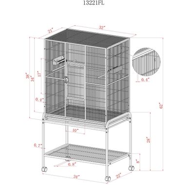 FLIGHT-CAGE-STAND-GREEN-32X21X63