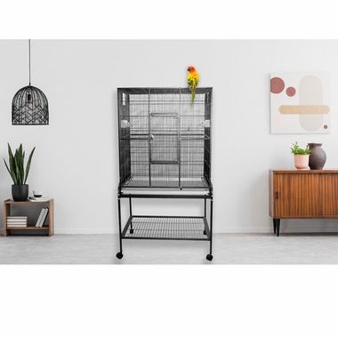 FLIGHT-CAGE-STAND-GREEN-32X21X63