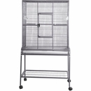 Flight Cage & Stand - Platinum (32"x21"x63")