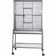 Flight Cage & Stand - Platinum (32"x21"x63")