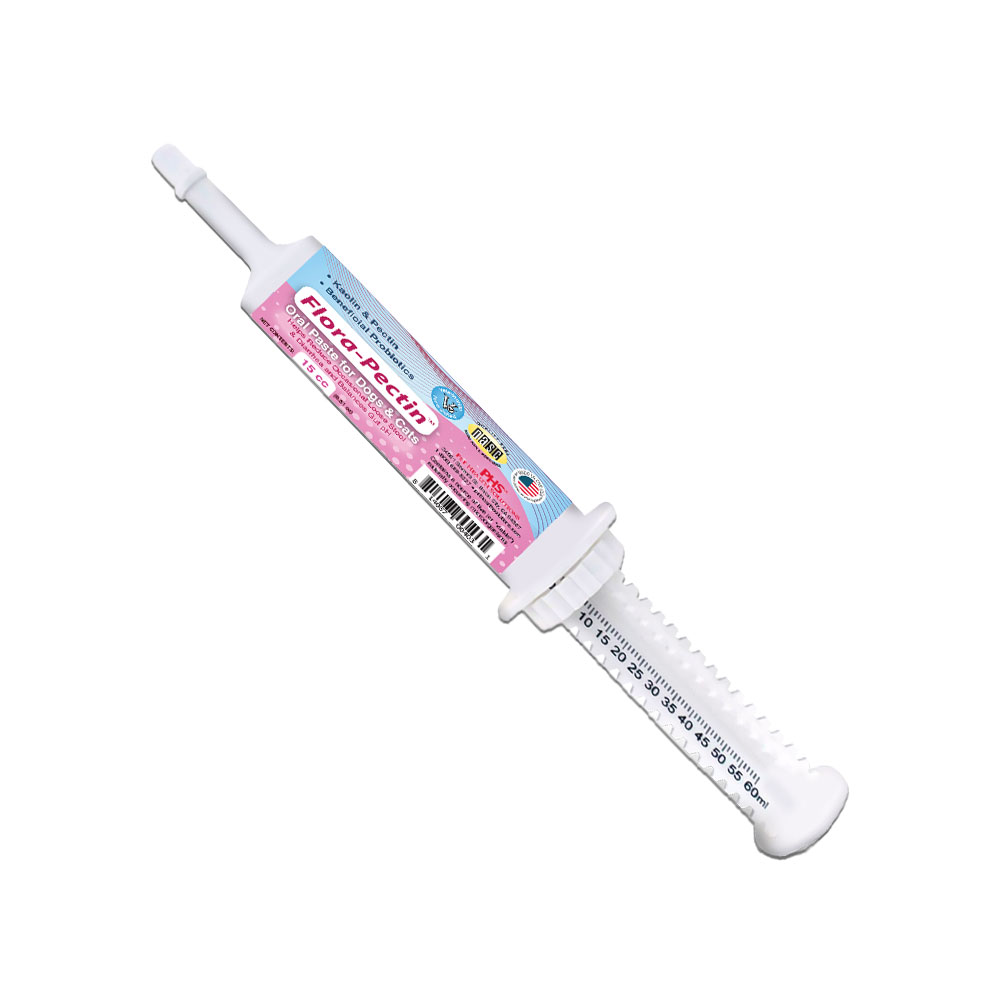 Flora-Pectin Loose Stool & Diarrhea Oral Paste for Dogs & Cats with Probiotics - Fast Acting
