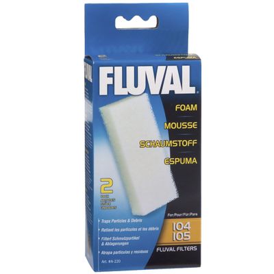 Fluval Filter Foam Block 104/105 Models (2 Pack)