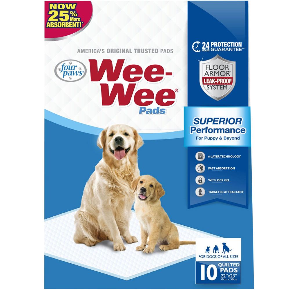 FOUR-PAWS-WEE-WEE-PUPPY-PADS-10-COUNT