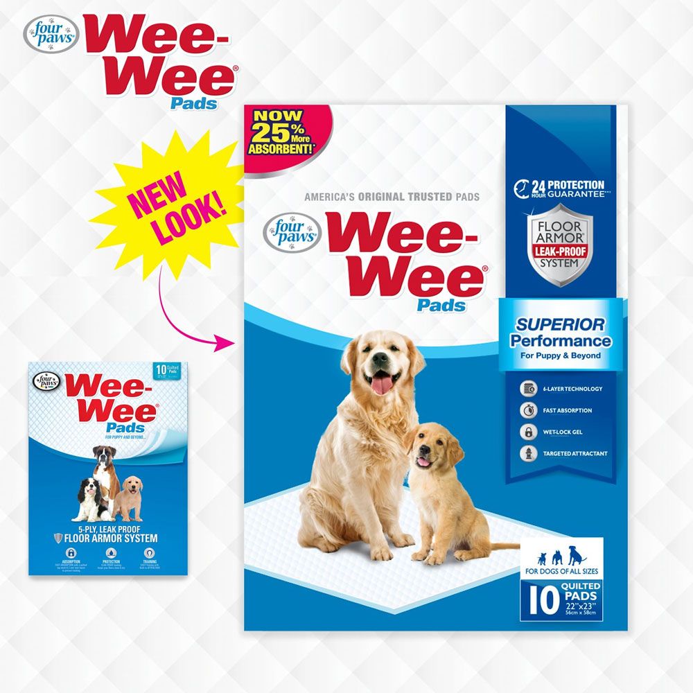 FOUR-PAWS-WEE-WEE-PUPPY-PADS-10-COUNT