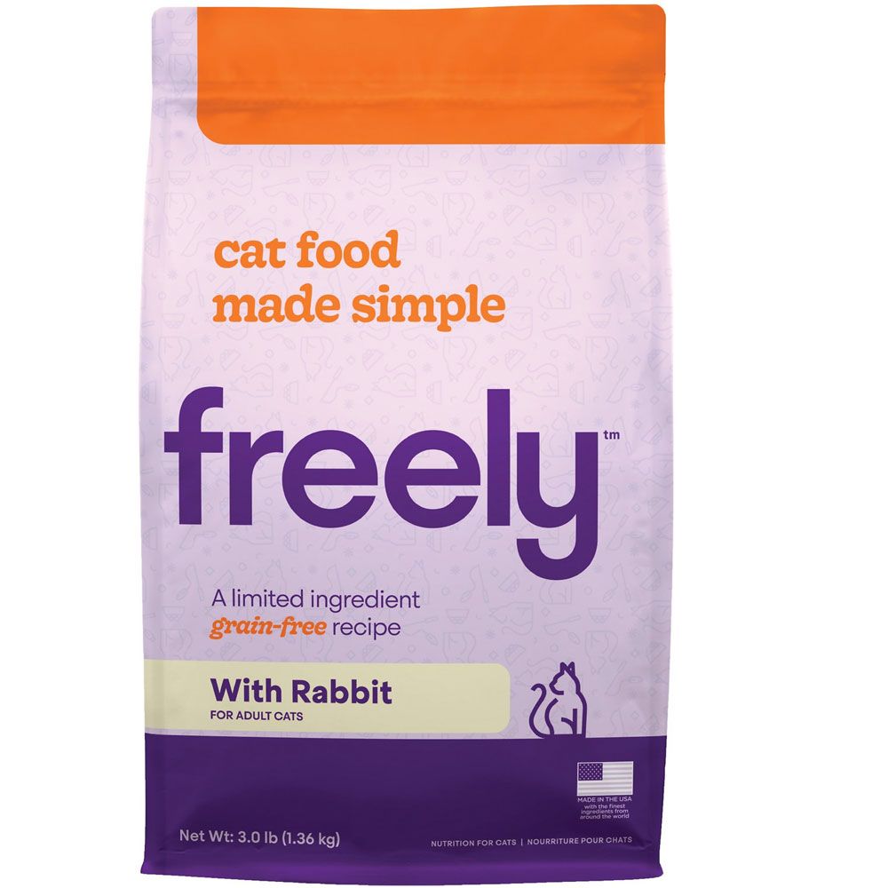 Freely Rabbit Recipe Limited Ingredient GrainFree Dry Cat Food, (3 lb