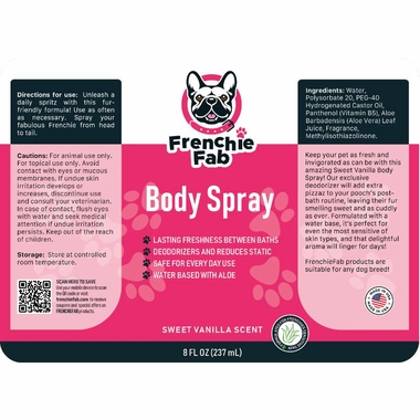 FRENCHIE-FAB-BODY-SPRAY-SWEET-VANILLA-8OZ