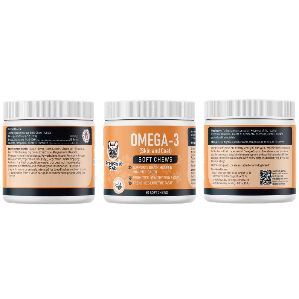 FRENCHIE-FAB-OMEGA-3--SKIN-AND-COAT--SOFT-CHEWS-60CT