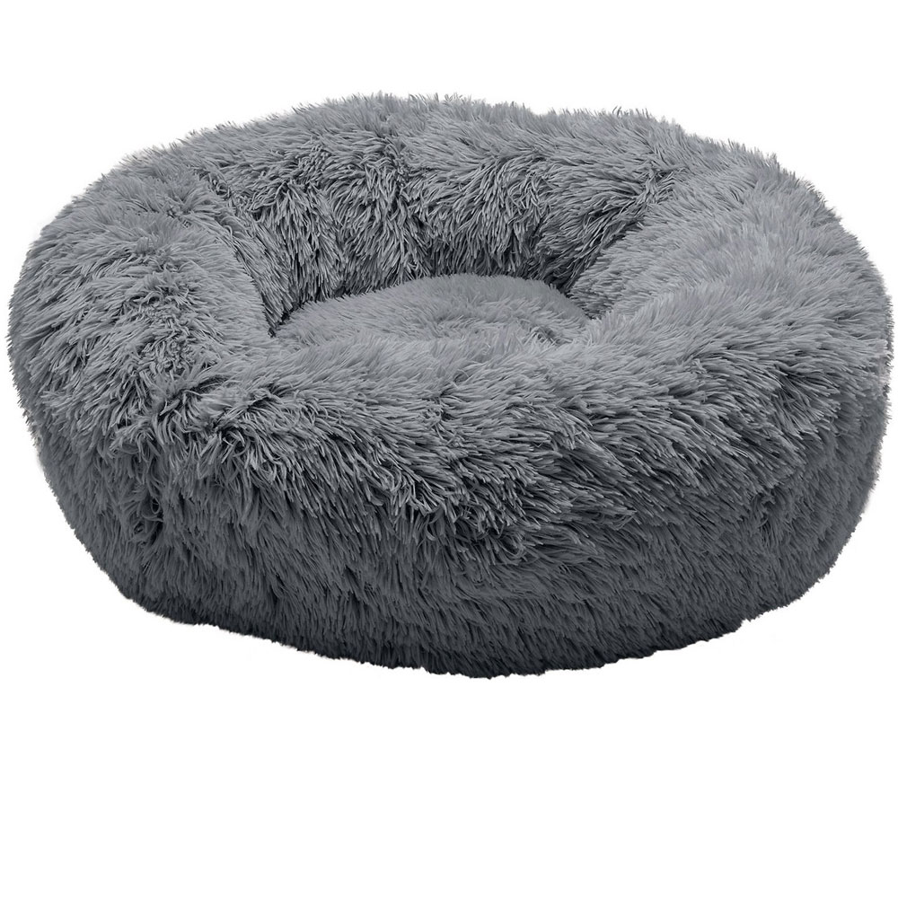 CLMNG-CUDDLER-LONGFUR-DONUT-BED-GRAY-LG