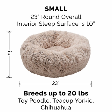 CLMNG-CUDDLER-LONGFUR-DONUT-BED-TAUPE-SM
