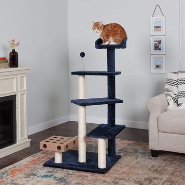 FURHAVEN-CAT-FURNITURE-PLAY-STAIRS-BLUE