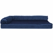FurHaven Cooling Gel Top Chaise Lounge Sofa-Style Pet Bed - Deep Sapphire (Medium)