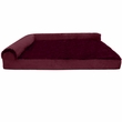 FurHaven Cooling Gel Top Chaise Lounge Sofa-Style Pet Bed - Merlot Red (Jumbo)