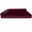FurHaven Cooling Gel Top Chaise Lounge Sofa-Style Pet Bed - Merlot Red (Small)