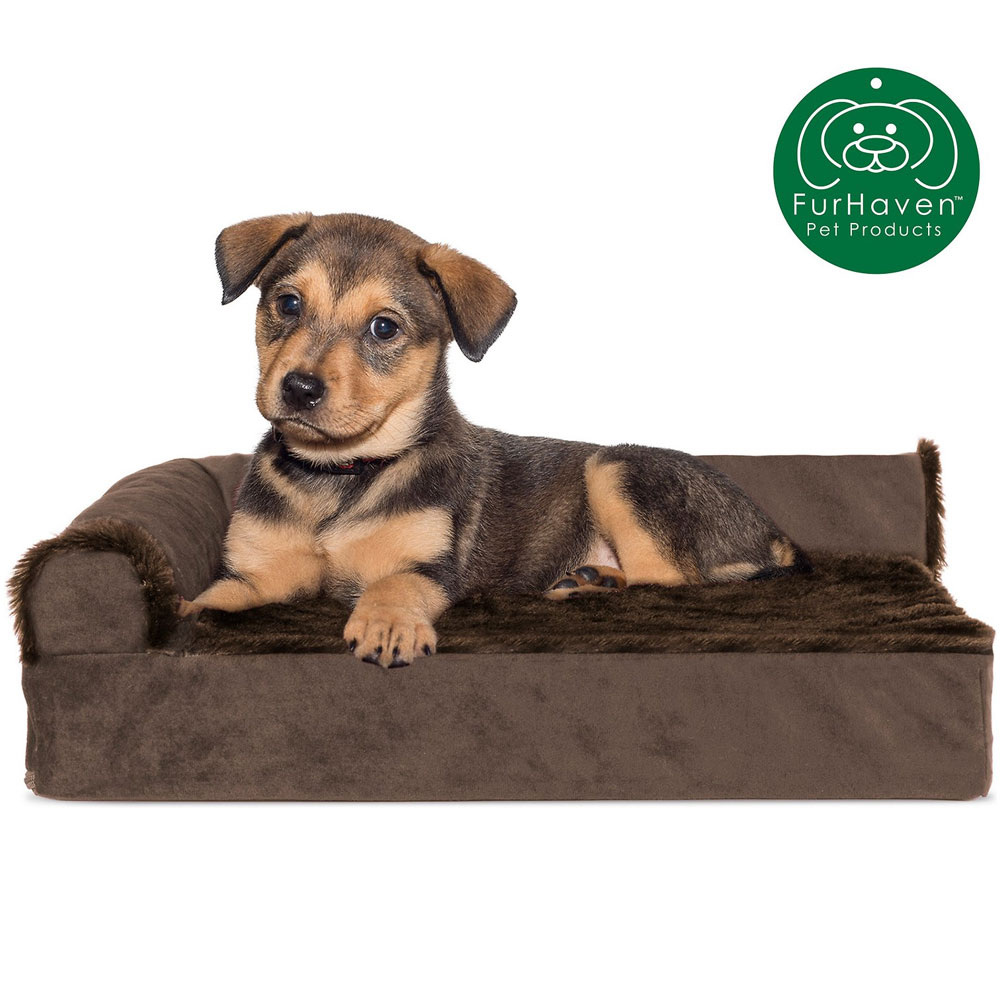 FURHAVEN-COOLING-GEL-CHAISE-LOUNGE-BED-BROWN-SMALL