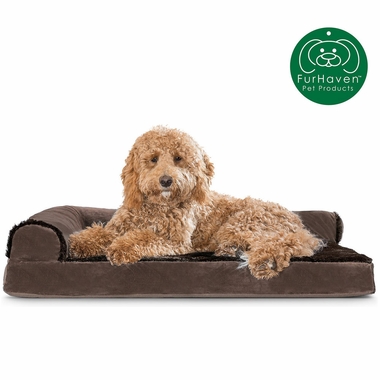 FURHAVEN-COOLING-GEL-CHAISE-LOUNGE-BED-BROWN-SMALL