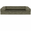 FurHaven Faux Fur & Velvet Memory Top Sofa Pet Bed - Dark Sage (Jumbo)