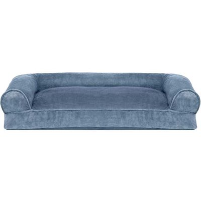 FURHAVEN-FAUX-FUR-VELVET-PILLOW-BED-BLUE-LARGE