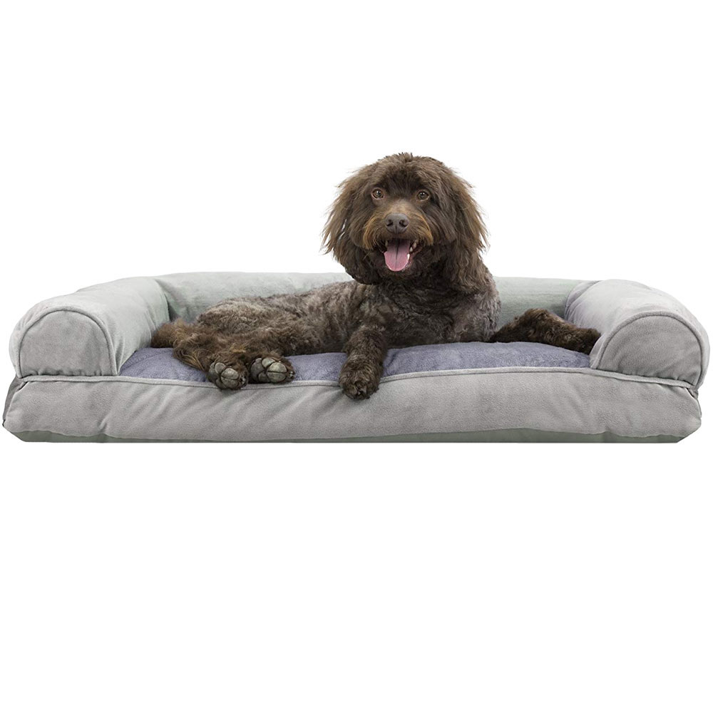 FURHAVEN-FAUX-FUR-VELVET-PILLOW-BED-SMOKE-GRAY-SMALL