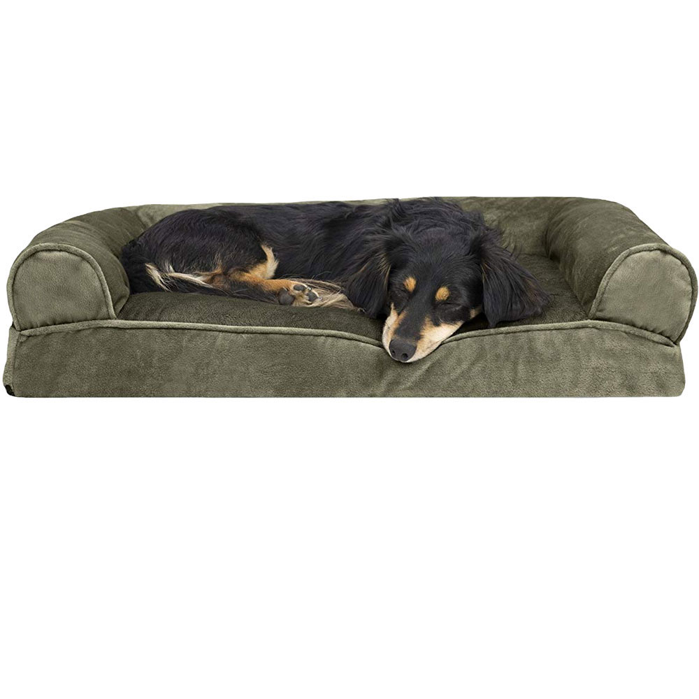 FURHAVEN-FAUX-FUR-VELVET-PILLOW-BED-GRAY-MEDIUM