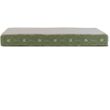 Furhaven Faux Sheepskin & Flannel Paw Decor Print Deluxe Memory Foam Pet Bed - Jade Green (Small)