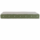 Furhaven Faux Sheepskin & Flannel Paw Decor Print Deluxe Orthopedic Pet Bed - Jade Green (Medium)