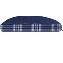 Furhaven Faux Sheepskin & Plaid Deluxe Memory Foam Pet Bed - Midnight Blue (Small)