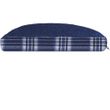 FurHaven Faux Sheepskin & Plaid Deluxe Pillow Pet Bed - Midnight Blue (Small)