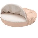 FurHaven Faux Sheepskin Snuggery Memory Top Foam Pet Bed - Cream (18")