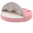 FurHaven Faux Sheepskin Snuggery Memory Top Foam Pet Bed - Pink (18")