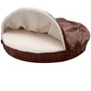 FurHaven Faux Sheepskin Snuggery Orthopedic Pet Bed - Espresso (18")