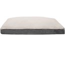 Furhaven Faux Sheepskin & Suede Deluxe Cooling Gel Top Pet Bed - Gray (Jumbo Plus)