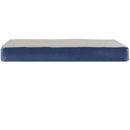 Furhaven Faux Sheepskin & Suede Memory Foam Pet Bed - Navy (Small)