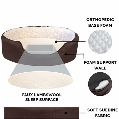 FURHAVEN-FAUX-SHERPA-SUEDE-OVAL-PET-BED-ESPRESSO-MED