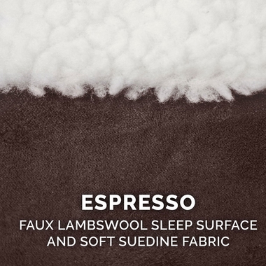 FURHAVEN-FAUX-SHERPA-SUEDE-OVAL-PET-BED-ESPRESSO-MED