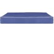 Furhaven Indoor/ Outdoor Deluxe Memory Foam Pet Bed - Blue with Tan Trim (Small)