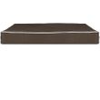 Furhaven Indoor/ Outdoor Deluxe Solid Ortho Mat Pet Bed - Espresso with Cream Trim (Small)