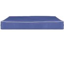 FurHaven Indoor/ Outdoor Deluxe Solid Pillow Pet Bed - Blue with Cream Trim (Small)