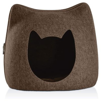 FURHAVEN-KITTY-SHAPED-FELT-CUBBY-WITH-CAT-CUT-OUT-HEATHER-BROWN