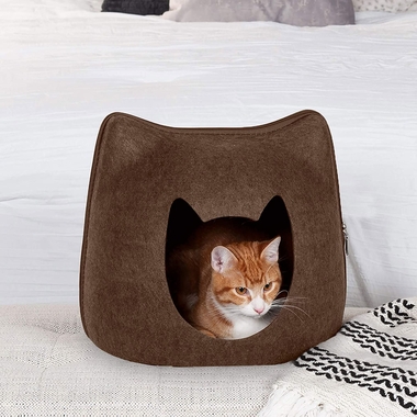 FURHAVEN-KITTY-SHAPED-FELT-CUBBY-WITH-CAT-CUT-OUT-HEATHER-BROWN