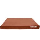 Furhaven  Logo Indoor/Outdoor Deluxe Cooling Gel Top Pet Bed - Chestnut (Small)