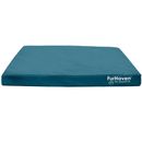 Furhaven  Logo Indoor/Outdoor Deluxe Memory Foam Pet Bed - Deep Lagoon (Medium)