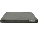 Furhaven  Logo Indoor/Outdoor Deluxe Memory Foam Pet Bed - Stone Gray (Small)